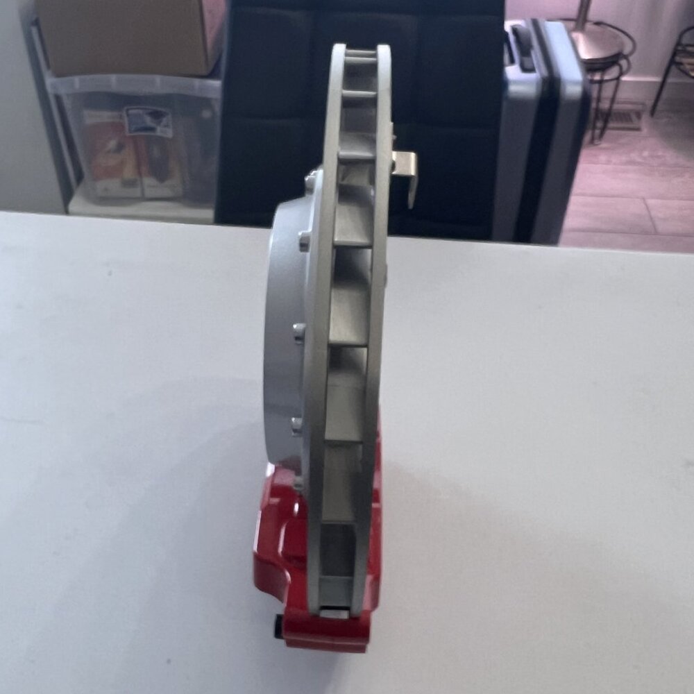 AutoArt Brand Racing Brake Slotted Disc Rotor & Red Caliper Shaped Clock! - Picture 6 of 14